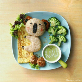 Саманта Ли. Коала. Композиция из продуктов питания.