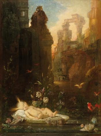 Гюстав Моро. Младенец Моисей. Холст, масло. 185х136,2. 1876-1878. Музей Фогга.