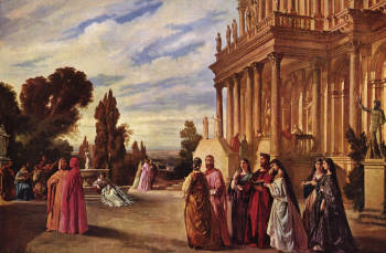 Ансельм фон Фейербах. Сад Ариоста. Холст, масло. 102х153. 1863. Галерея Шака.