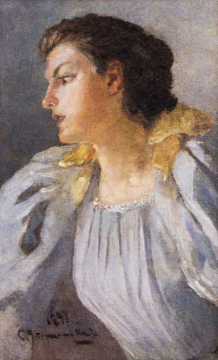 Ягужинский Сергей Иванович. Женский портрет. Холст, масло. 36х24. 1897. Частное собрание.