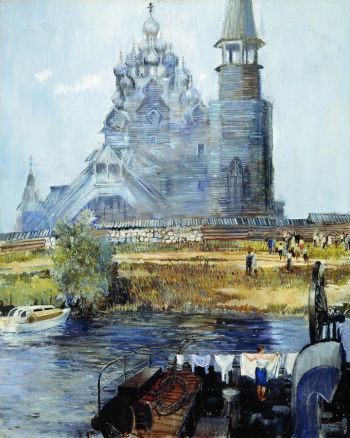 Пименов Юрий Иванович. Кижи. Старинная красота. Холст, масло. 120х96. 1966. Курская государственная картинная галерея имени А.А.Дейнеки.