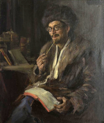 Беньков Павел Петрович. Портрет искусствоведа Канского. Холст, масло. 116х98. 1947. Государственный музей изобразительных искусств Республики Татарстан.