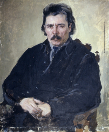 Беньков Павел Петрович. Портрет писателя Г.Ибрагимова. Холст, масло. 105х81. 1926. Государственный музей изобразительных искусств Республики Татарстан.