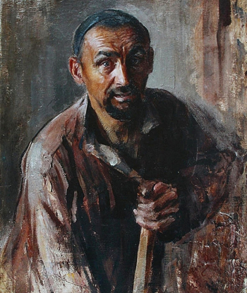 Беньков Павел Петрович. Портрет татарина-грузчика. Холст, масло. 102х76. 1925. Государственный музей изобразительных искусств Республики Татарстан.