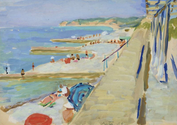 Бруни Лев Александрович. Крым. Бумага, темпера. 28х39. 1936. Частное собрание.