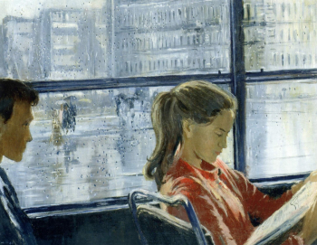 Пименов Юрий Иванович. Начало любви. Холст, масло. 57х74. 1960. Киевская картинная галерея.