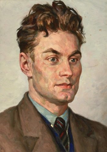 Соколов-Скаля Павел Петрович. Студент-заочник. Картон, масло. 50х35. 1958. Частное собрание.