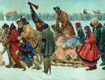 Соколов-Скаля Павел Петрович. Путь из Горок. Холст, масло. 200х300. 1926. Государственная Третьяковская галерея.