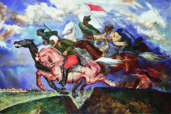 Соколов-Скаля Павел Петрович. Даешь Варшаву! Холст, масло. 1929. Государственный центральный музей современной истории России.