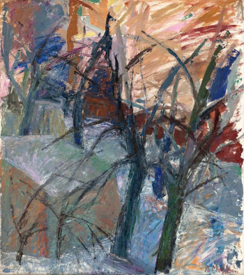 Митурич-Хлебников Май Петрович. Зимний пейзаж. Холст, масло. 80х90. 1987-1992. Московский музей современного искусства.