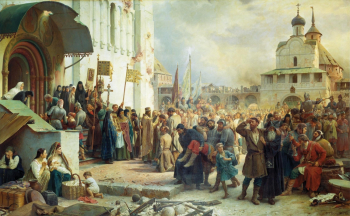 Верещагин Василий Петрович. Осада Троице-Cергиевой лавры. Холст, масло. 282х458. 1891. Государственный Русский музей.
