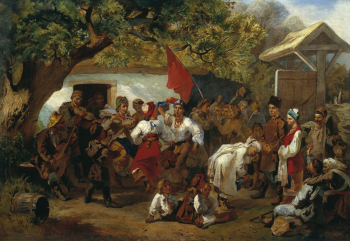 Соколов Иван Иванович. Свадьба. Холст, масло. 84х122. 1860. Сумской художественный музей имени Никанора Онацкого.