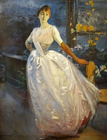 Поль Альбер Бенар. Портрет мадам Роже Журден. Холст, масло. 199х150. 1886. Музей Орсе.