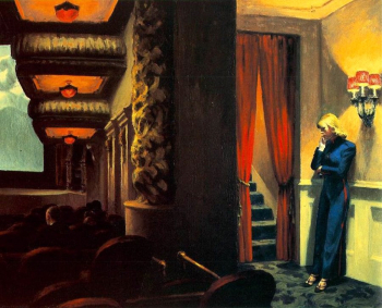 Эдвард Хоппер. Нью-Йоркский кинотеатр. Холст, масло. 81,9х101,9. 1939. Музей современного искусства (Нью-Йорк).