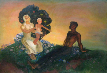 Королёв Юрий Константинович. Мир на Земле. Фанера, масло. 138х180. 1979. Брянский областной художественный музейно-выставочный центр.