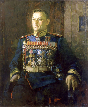 Котов Пётр Иванович. Портрет К.К.Рокоссовского. Холст, масло. 116х96. 1946. Государственный Русский музей.