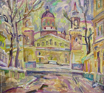 Глухов Виктор Александрович. Ивановский монастырь. Холст, масло. 1996. Авторское собрание.