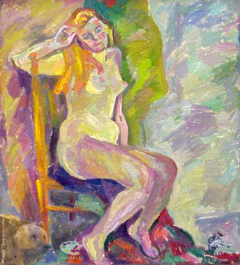 Глухов Виктор Александрович. Рыжая. Холст, масло. 1995. Авторское собрание.