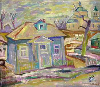 Глухов Виктор Александрович. Старая почта. Холст, масло. 1999. Авторское собрание.