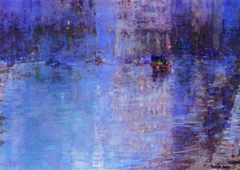 Джордж Бенджамин Лакс. Мэдисон Сквер. Холст, масло. 81,28x111,76. 1920. Частное собрание.