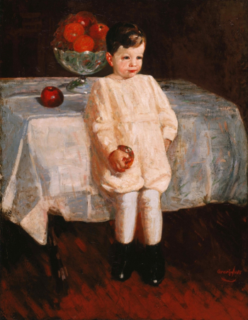 Джордж Бенджамин Лакс. Хмурый мальчик. Холст, масло. 44х34. 1908. Коллекция Филлипс.