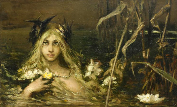 Котарбинский Вильгельм Александрович. Водяная нимфа. Холст, масло. 61,5х100. 1900-е. Частное собрание.