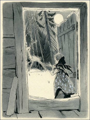 Успенская Марина Евгеньевна. Серебряное копытце. Иллюстрация. 20 век. Частное собрание.