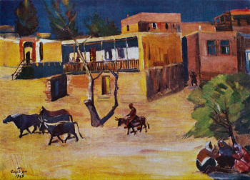 Сарьян Мартирос Сергеевич. Улочка в Ереване. Холст, масло. 60х80. 1945. Государственный музей искусства народов Востока.