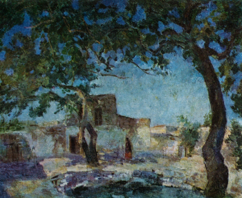 Фальк Роберт Рафаилович. У хауса. Самарканд. Холст, масло. 65х80. 1943. Собрание семьи художника.