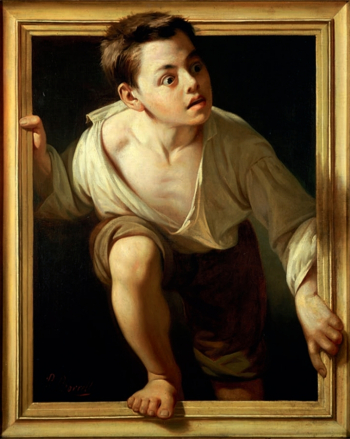 Пере Боррель дель Казо. Убегая от критики. Холст, масло. 75,7х61. 1874. Коллекция Банка Испании.
