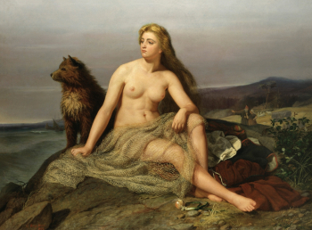 Мортен Эскиль Винге. Крака. Холст, масло. 160х217. 1862. Национальный музей Швеции.