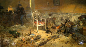 Ипатьевский дом. Расстрел (Ипатьевский дом после цареубийства). Триптих `Царская Голгофа`. Третья часть триптиха.