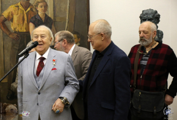 Выставка `Отец и сын Переяславцы. Живопись, скульптура`. Церетели Зураб Константинович шутит