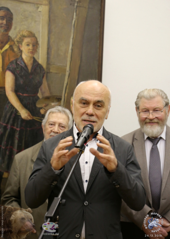 Выставка `Отец и сын Переяславцы. Живопись, скульптура`. Любавин Анатолий Александрович произносит речь