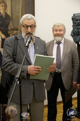 Выставка `Отец и сын Переяславцы. Живопись, скульптура`. Цигаль Сергей Викторович произносит речь