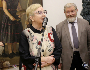 Выставка `Отец и сын Переяславцы. Живопись, скульптура`. Скоробогатова Татьяна Петровна произносит речь