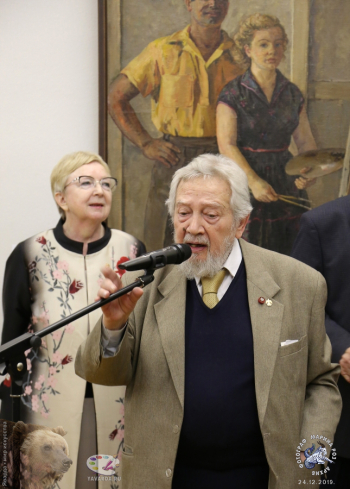 Выставка `Отец и сын Переяславцы. Живопись, скульптура`. Золотов Андрей Андреевич произносит речь