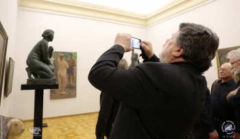 Выставка `Отец и сын Переяславцы. Живопись, скульптура`. Фотография на память о художественной выставке
