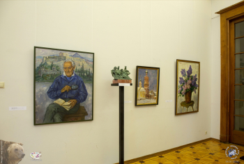 Выставка `Отец и сын Переяславцы. Живопись, скульптура`. Портрет Владимира Ивановича Переяславца работы дочери - Марии Переяславец