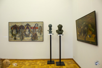 Выставка `Отец и сын Переяславцы. Живопись, скульптура`. Картины и скульптурные портреты
