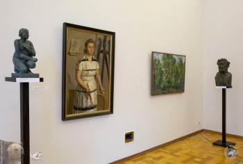 Выставка `Отец и сын Переяславцы. Живопись, скульптура`. Картины В.И.Переяславца и скульптурные работы М.В.Переяславца