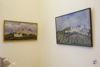 Выставка `Отец и сын Переяславцы. Живопись, скульптура`. В.И.Переяславец. Картины `Акрополь` и `Толедо`.