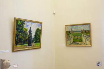Выставка `Отец и сын Переяславцы. Живопись, скульптура`. В.И.Переяславец. Картины `Цербст. Германия` и `У Юсупова в Архангельском`.