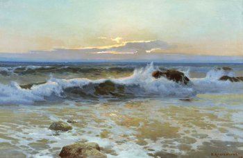 Досекин Николай Васильевич. Прибой. Холст, масло. 112х170. 1894. Омский областной музей изобразительных искусств имени М.А.Врубеля.