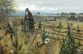 Преподобный Сергий Радонежский. Центральная часть триптиха.