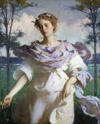 Фрэнк Уэстон Бенсон. Лето (Аллегория). Холст, масло. 127х101. 1890. Смитсоновский музей американского искусства.