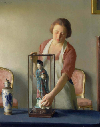 Уильям Макгрегор Пэкстон. Фигурка. Холст, масло. 46х38,4. 1921. Смитсоновский музей американского искусства.