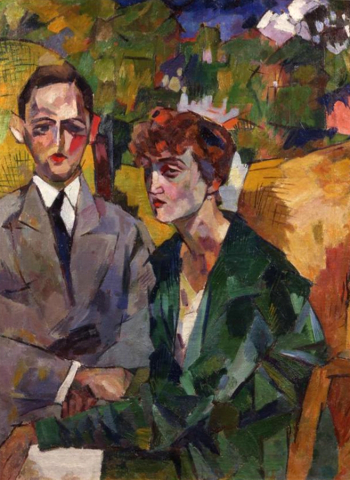 Лентулов Аристарх Васильевич. Двойной портрет. Холст, масло. 110,5х87,5. 1918. Томский областной художественный музей.