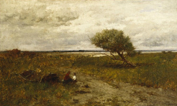 Роберт Суэйн Гиффорд. Побережье Новой Англии. Холст, масло. 91,4х152,8. 1880. Бруклинский музей.