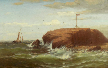 Роберт Суэйн Гиффорд. Скала Секоннет. Холст, масло. 36х56,3. 1865. Частное собрание.